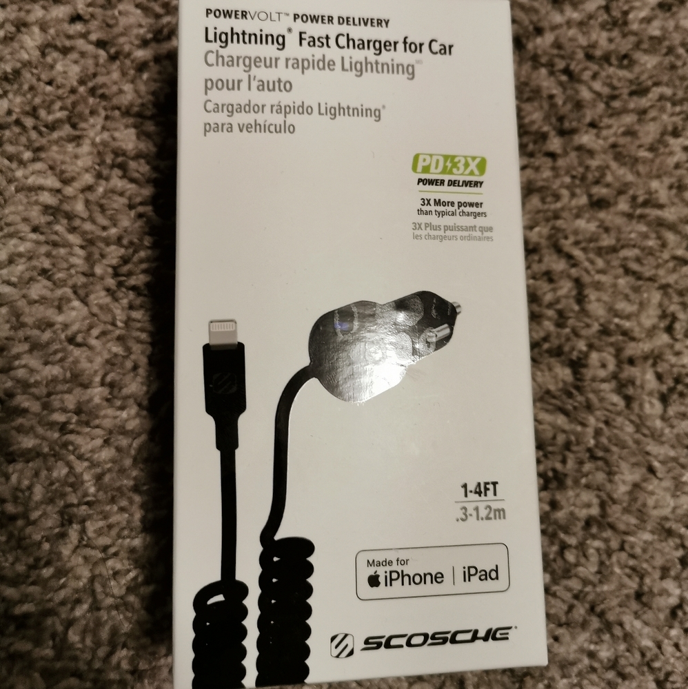 BNIB Scosche PowerVolt Lightning Car Charger